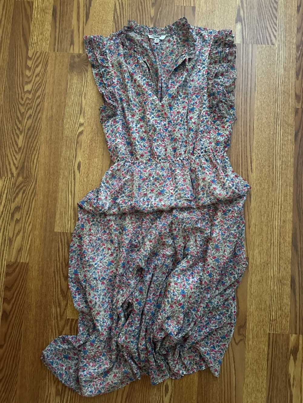 Bb Dakota Floral Ruffle Sleeve Maxi Dress